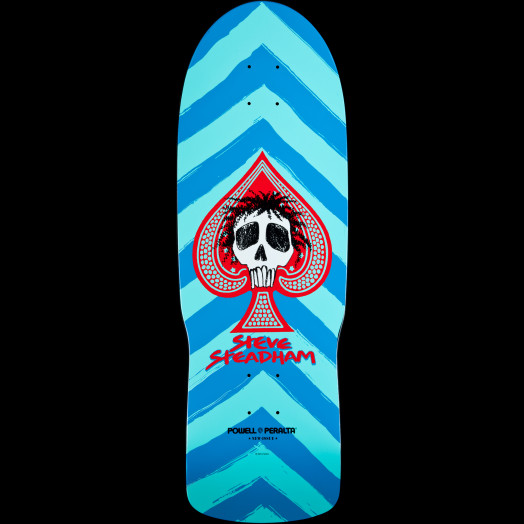 Powell Peralta Steve Steadham Skull and Spade Skateboard Deck Aqua/Blue - 10 x 30.125