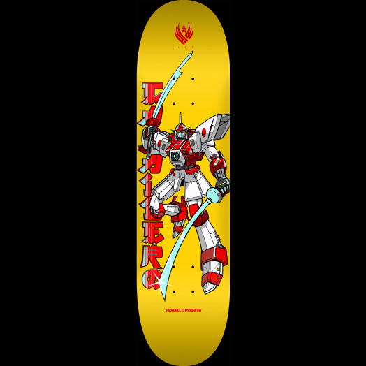 Powell Peralta Steve Caballero Gundam FLIGHT Skateboard Deck Yellow - Shape  243 - K20 8.25 x 31.95