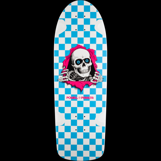 Powell Peralta OG Ripper Skateboard Deck Wht/Turq - 10 x 30