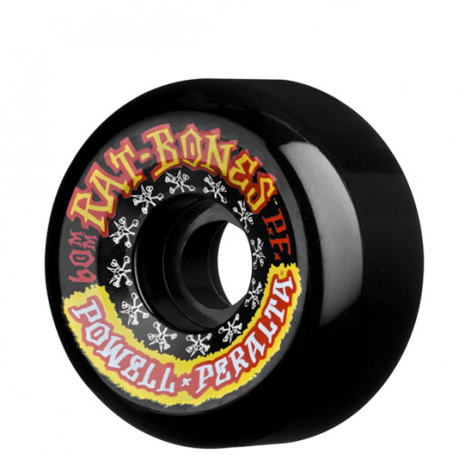 Powell Peralta Rat Bones Skateboard Wheels Old School Re-Issue Black 60mm 85A 