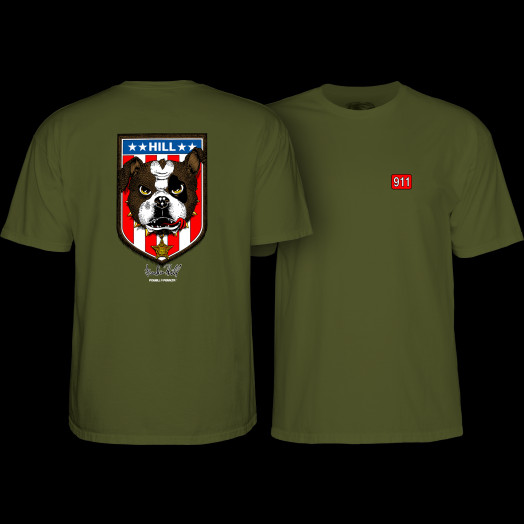 Powell Peralta Hill Bulldog T-Shirt Military Green