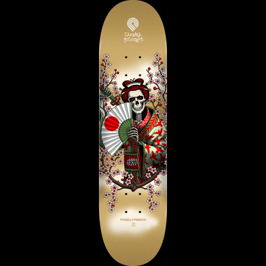 Powell Peralta Yosozumi Samurai Skateboard Deck GOLD - Shape 243 K20 - 8.25 x 31.95