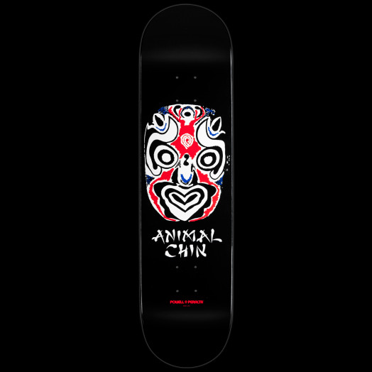 Powell Peralta Chin Mask Skateboard Deck Black - 8.5 x 33.5