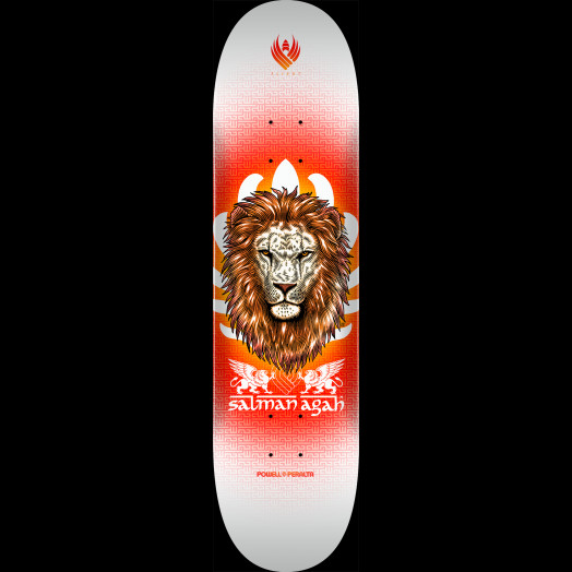 Powell Peralta Skateboard Deck Agah Lion 4 8.0" x 31.45" with Grip 