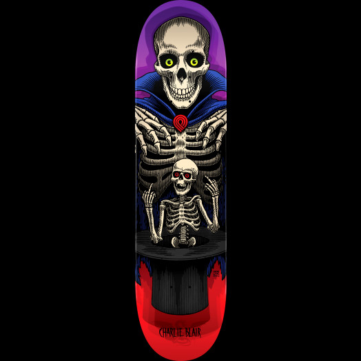Powell Peralta Pro Charlie Blair Magician Skateboard Deck Red/Purple - Shape 243 - 8.25 x 31.95