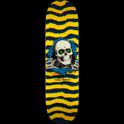 Powell Peralta Ripper Skateboard Deck Yellow - Shape 244 - 8.5 x 32.08