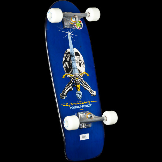 Powell Peralta Rodriguez Skull and Sword Complete Skateboard Blue - 10x 30