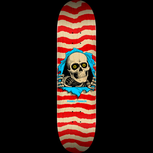 Powell Peralta Ripper Skateboard Deck Natural Red - Shape 244 - 8.5 x 32.08