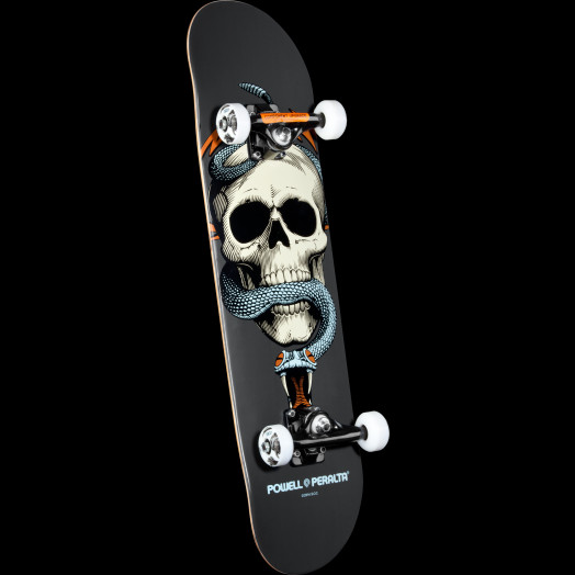 Powell Peralta Skull and Snake Complete Skateboard Gray - 7.625 x 