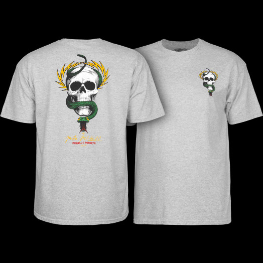 Powell Peralta Mike McGill Skull & Snake  T-shirt - Gray