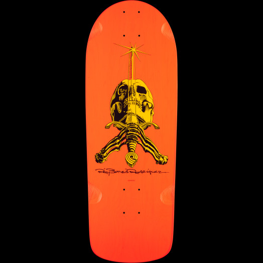 Powell Peralta Ray Rodriguez Skull and Sword OG Snub Skateboard Deck - 10 x 28.25