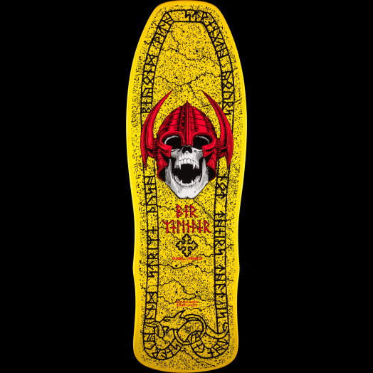 Powell Peralta Per Welinder Nordic Skull Skateboard  Deck Yellow - 9.715 x 29.75