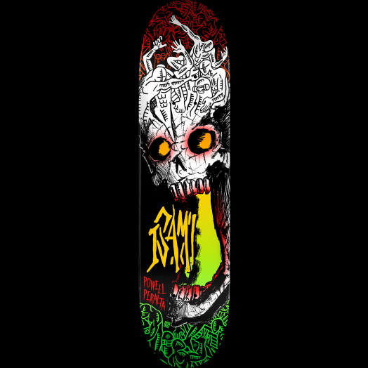 Powell Peralta Isamu Yamamoto Skull Skateboard Deck - Shape 242 - 8 x 31.45