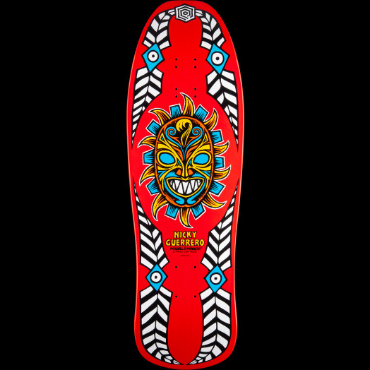 Powell Peralta Guerrero Mask Skateboard Deck Red - 10 x 31.75