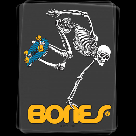 Powell Peralta Skateboarding Skeleton Sticker Clear 4" 10pk