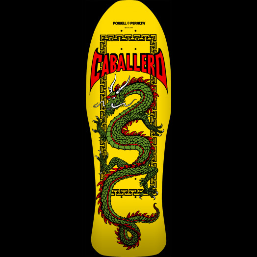 Powell Peralta Pro Steve Caballero Chinese Dragon Blem Skateboard Deck Yellow - 10 x 30