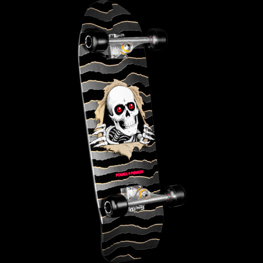 Powell Peralta Ripper Complete Skateboard Black/Silver - 10 x 32.375