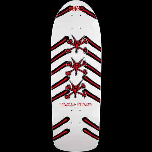 Powell Peralta OG Rat Bones Skateboard Deck White-  10 x 30