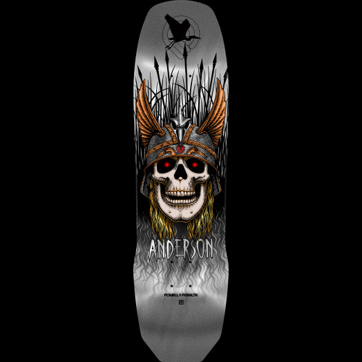 Powell Peralta Pro Andy Anderson Heron 7-Ply Maple Skateboard Deck Silver  Foil - 8.45 x 31.8