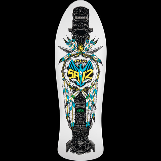 Powell Peralta Saiz Totem Skateboard Deck White - 10 x 30.81