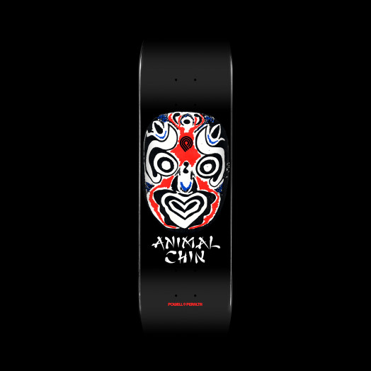 Powell Peralta Chin Mask Skateboard Deck Black - 8.5 x 33.5