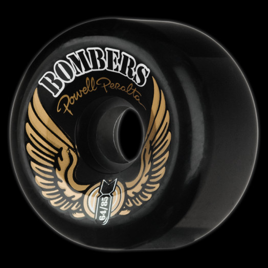 Powell Peralta Bombers 64mm 85a - Black (4 pack)