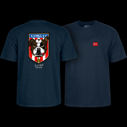 Powell Peralta Hill Bulldog T Shirt Navy