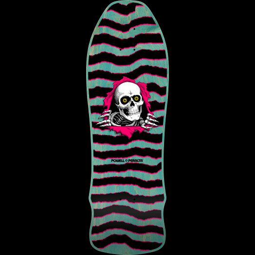 Powell Peralta GeeGah Ripper Reissue Skateboard Deck Teal Stain- 9.75 X 30