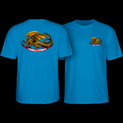 Powell Peralta Oval Dragon Youth T-Shirt Sapphire Blue