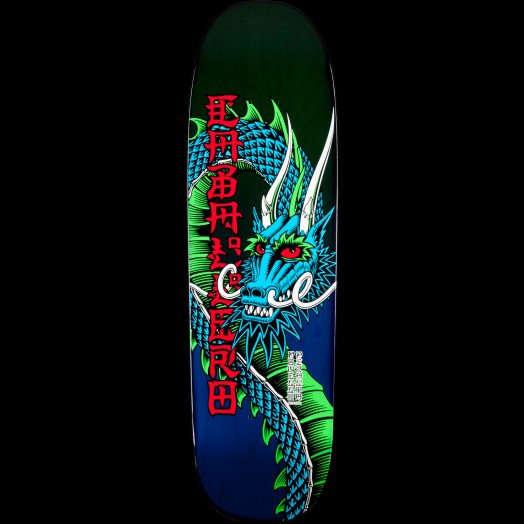 Powell Peralta Caballero Ban This Dragon Green/Blue Skateboard Deck - 9.26 x 32