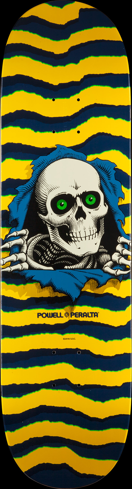 Powell Peralta Ripper Skateboard Deck Yellow - Shape 244 - 8.5 x