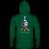 Powell Peralta Skull & Sword Hooded Sweatshirt Mid Weight Alpine Green