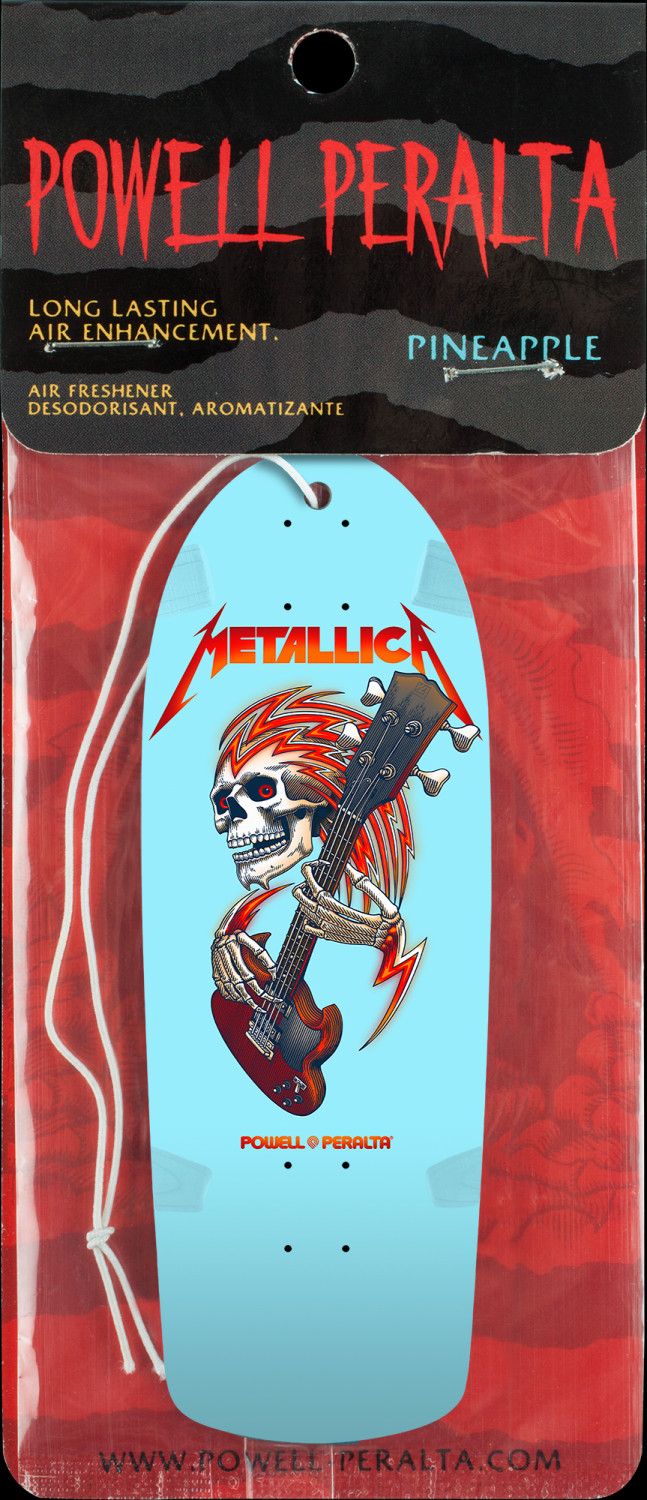 Powell Peralta Metallica Collab Air Freshener Light Blue Photo 1