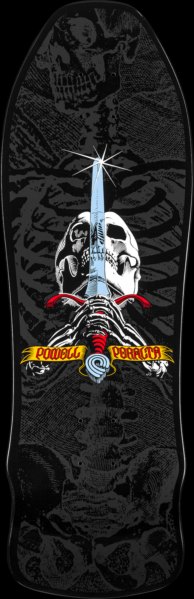 Powell Peralta Gee Gah Skull and Sword Skateboard Deck - 9.75 x 30