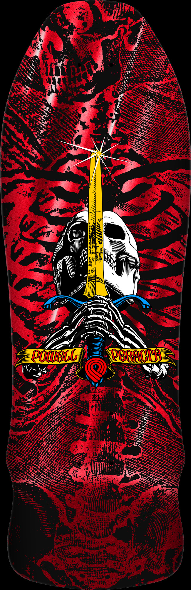 Powell Peralta Geegah Skull & Sword Reissue Red Foil Skateboard