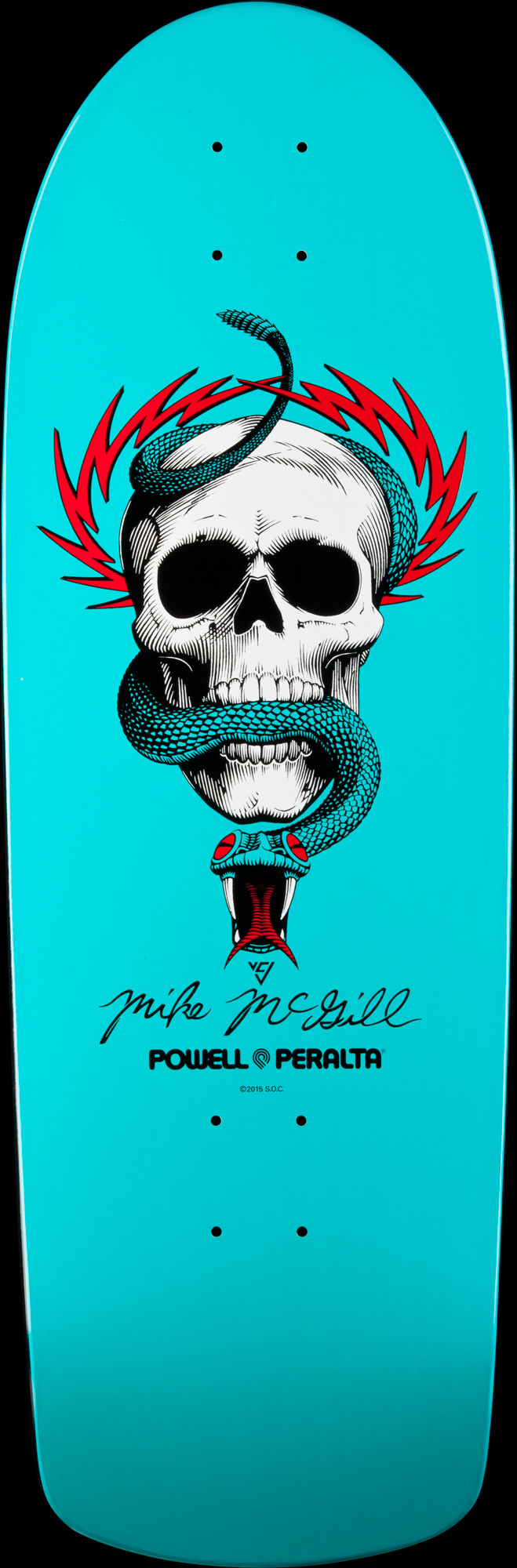 Powell Peralta Mike McGill Skull and Snake Turquoise Skateboard