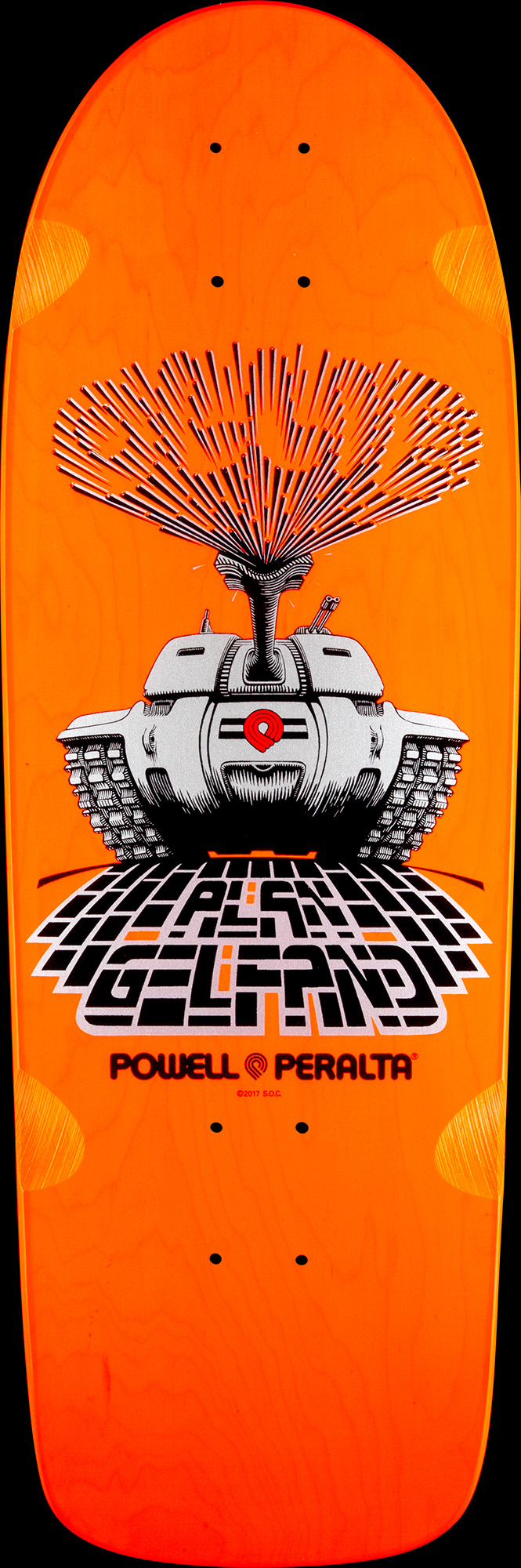 Powell Peralta Gelfand Ollie Tank Skateboard Deck Orange - 10 x 30