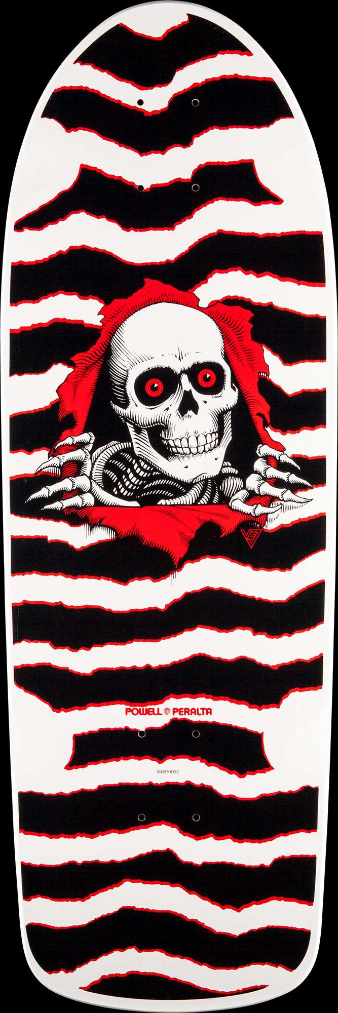 Powell Peralta OG Ripper Skateboard Deck White/Red - 10 x 30