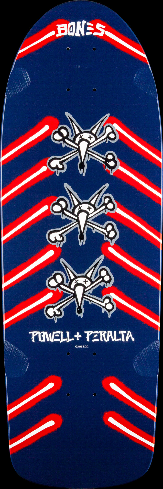Powell Peralta Rat Bones Skateboard Blem Deck Navy - 10 x 30