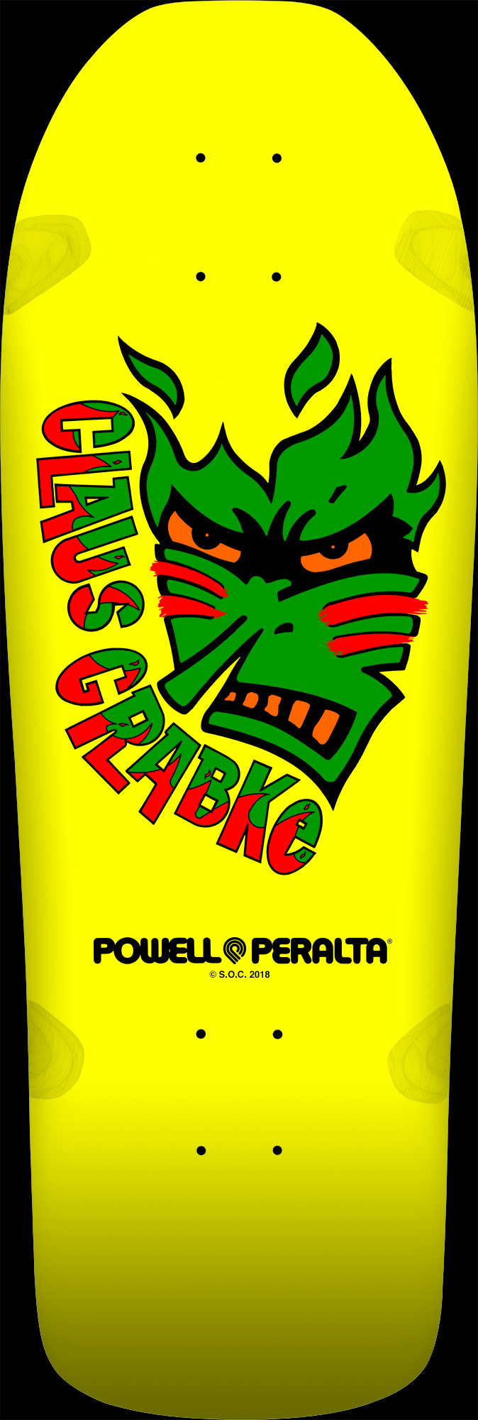 スケートボード POWELL-PERALTA CLAUS GRABKE REISSUE DECK Powell Peralta Claus Grabke Skateboard Deck White - Shape