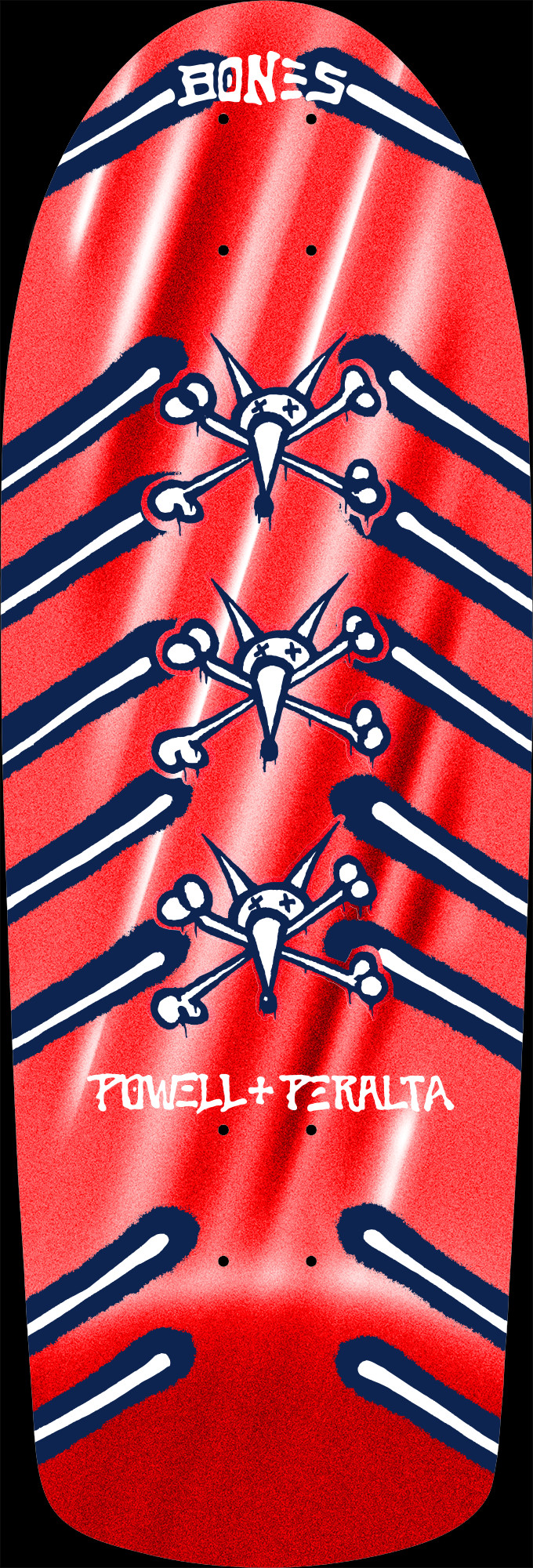 Powell Peralta OG Rat Bones Skateboard Deck Red Foil - 10 x 30