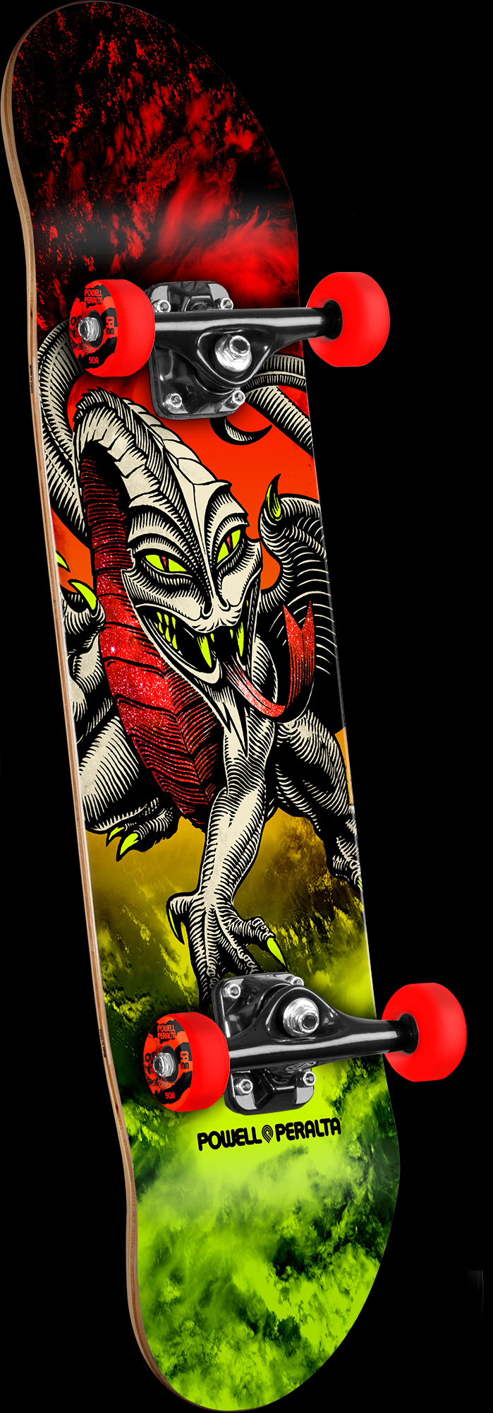 Powell Peralta Cab Dragon Storm Complete Skateboard Red/Lime