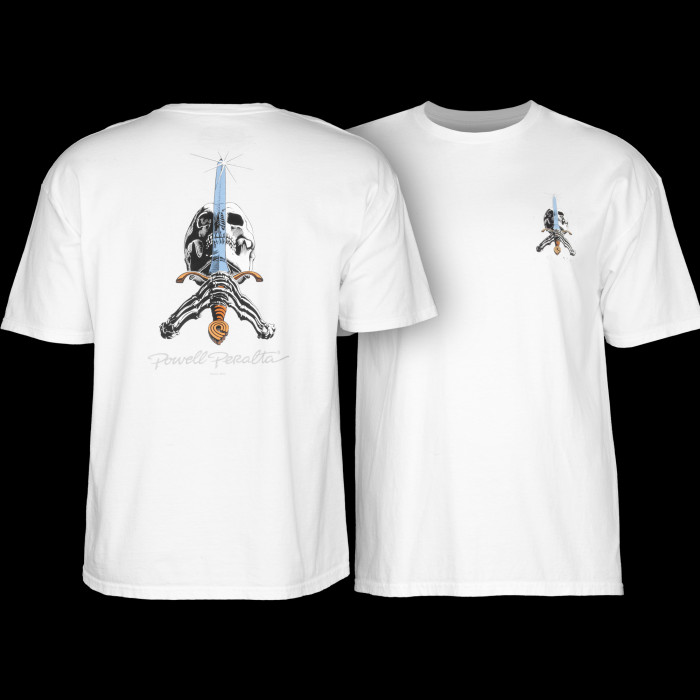 Powell Peralta Skull & Sword T-shirt - White - Powell-Peralta®