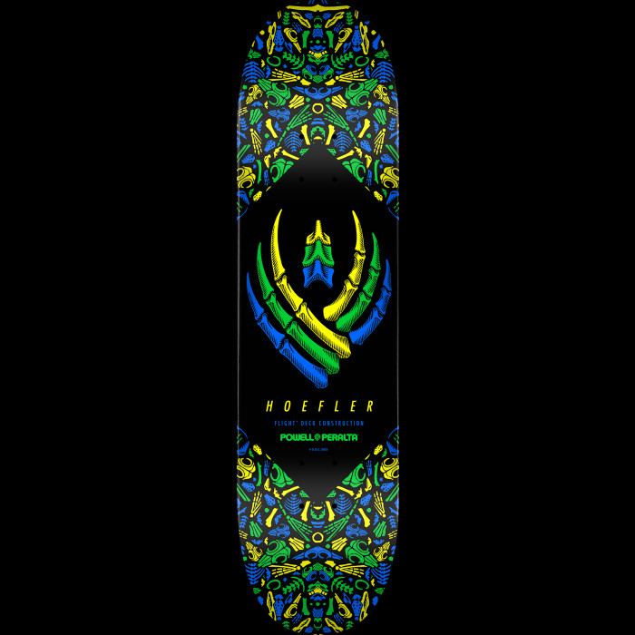 スケートボード POWELL PERALTA Powell Peralta Skull & Sword Skateboard Deck Yellow Fade