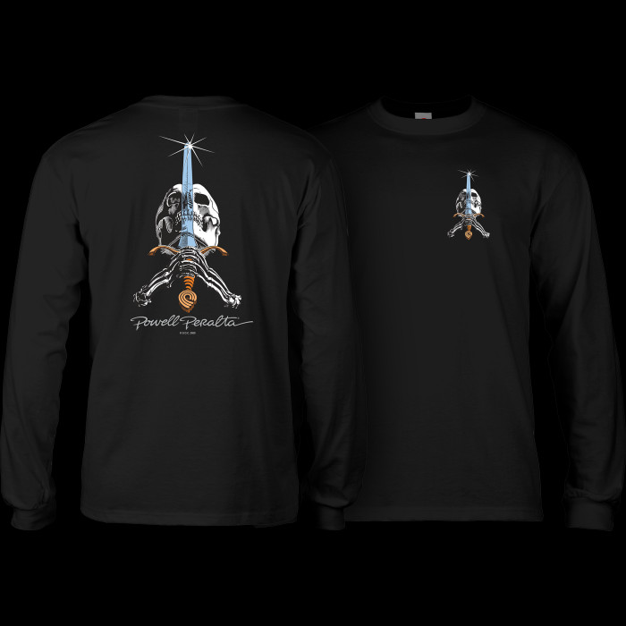 Powell Peralta Skull and Sword L/S T-shirt Black - Powell-Peralta®