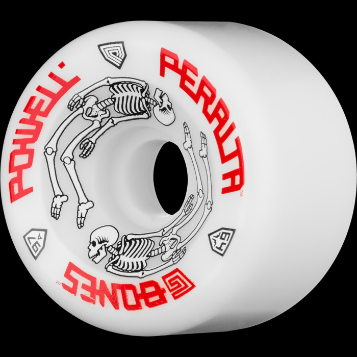 パウエル　ボンズ Powell Peralta G-Bones Skateboard Wheels 64mm 97a - White (4 pack