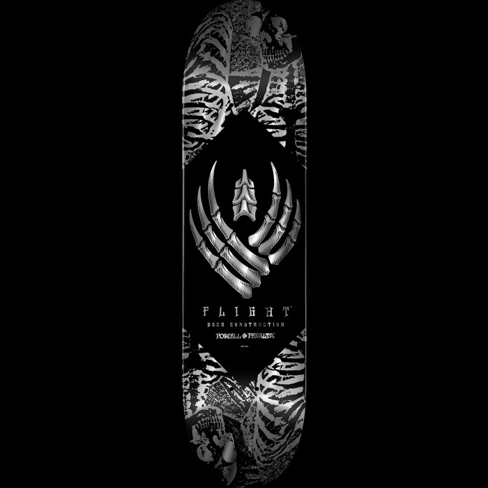 Powell Peralta FLIGHT 8.25インチデッキ Powell Peralta Skeleton Silver Foil FLIGHT Skateboard Deck
