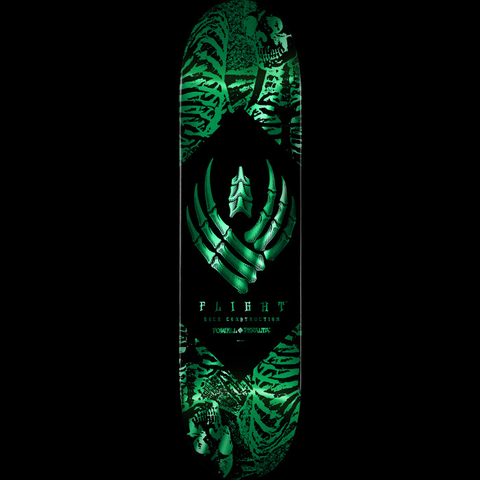 Powell Peralta Skeleton Foil Teal FLIGHT® Skateboard Deck - 8.13