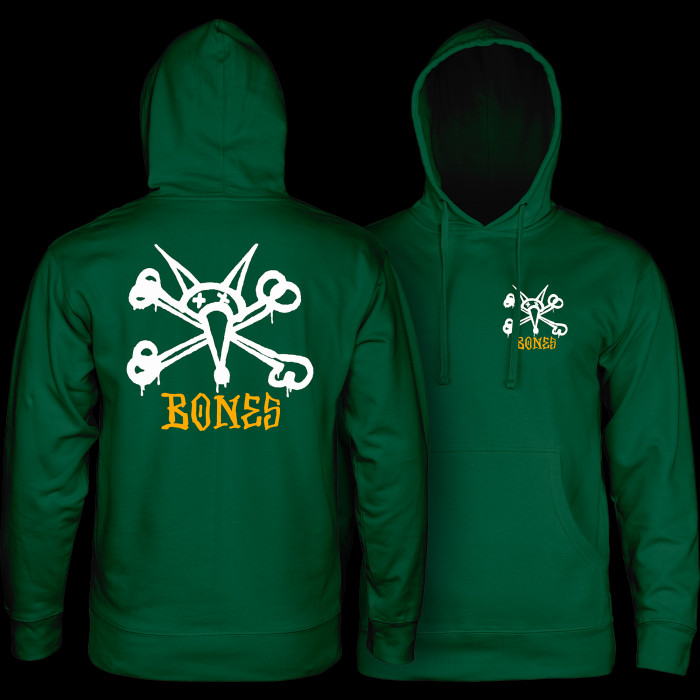 Powell Peralta Rat Bones Hooded Sweatshirt Mid Weight Alpine Green