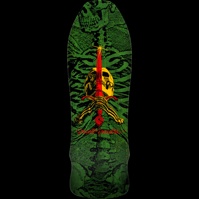 Powell Peralta Geegah Skull & Sword Reissue Green Stain Skateboard